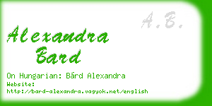 alexandra bard business card